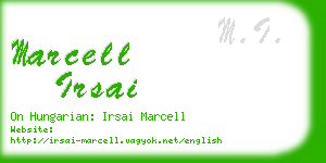 marcell irsai business card